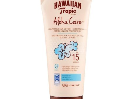 Hawaiian Tropic Aloha Care Mattifying Protective Sun Lotion SPF15 180ml Fashion