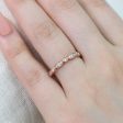 Bezel Diamond Wedding Ring in Scalloped Half Eternity Band Online Sale