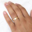 Flat Matte Wedding Band 6mm in Yellow Gold Men’s Comfort Fit Ring Hot on Sale