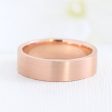 Flat Matte Wedding Band 6mm in Rose Gold Men’s Comfort Fit Ring Sale