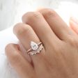 2.10 Ctw Pear Diamond Ring Set w  Lab Diamond and Crown Wedding Band Online Hot Sale