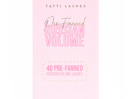 Tatti Lashes 10mm C Curl Pre-Fanned Russian Volume 4D Individual Lashes Black Discount