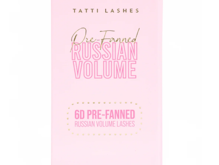 Tatti Lashes 10mm C Curl Pre-Fanned Russian Volume 6D Individual Lashes Black on Sale