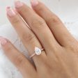 1.70 Ctw Pear Lab Diamond Ring w  Natural Diamonds in Solitaire Pave Ring on Sale