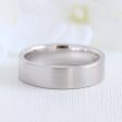 Flat Matte Wedding Band 6mm in White Gold Men’s Comfort Fit Ring Online now