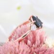 1.27 Ct Pear Teal Green Sapphire Ring in 14k Rose Gold 3 Stone Ring, Size 6.25 Hot on Sale