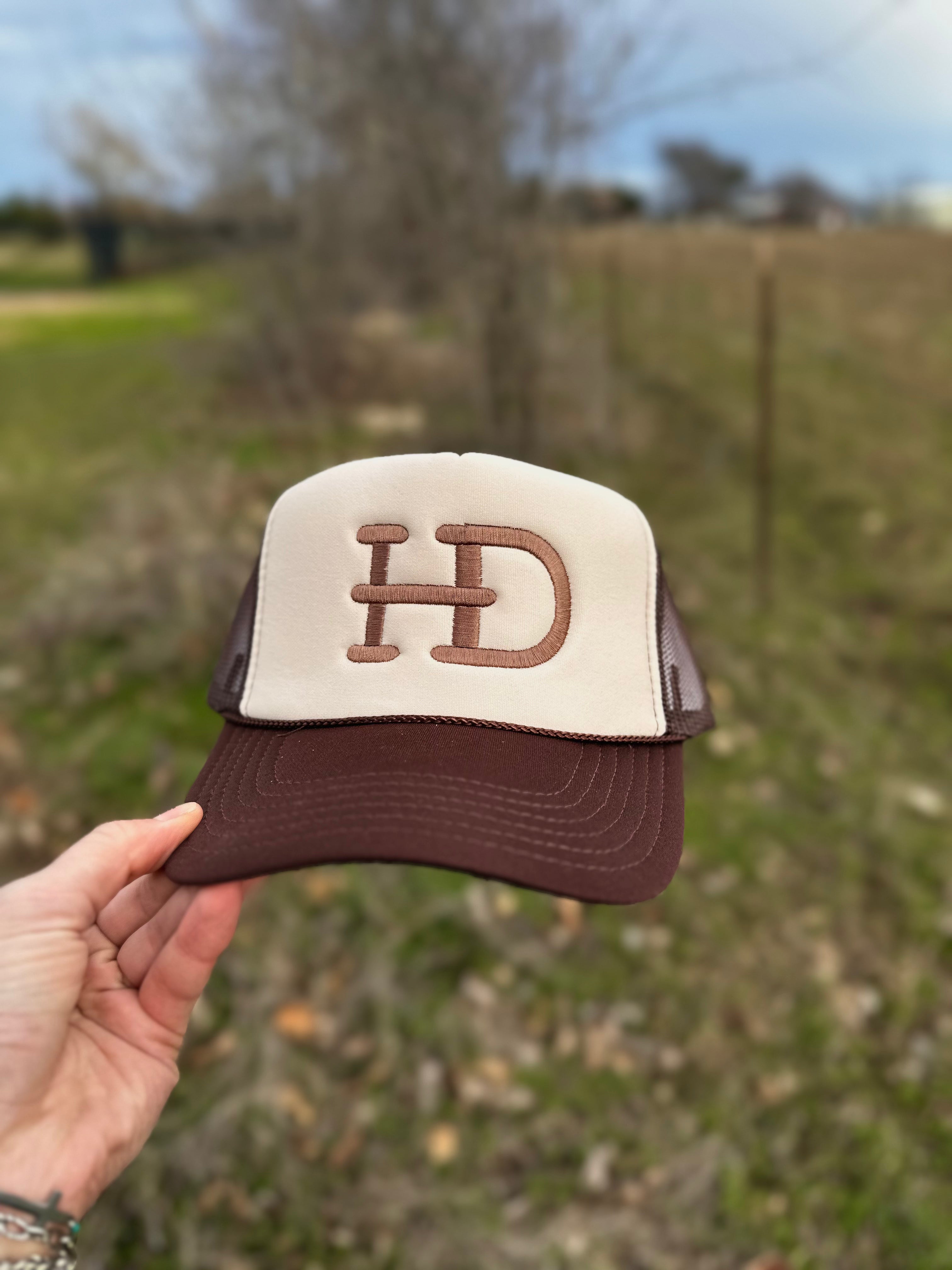 HD Brand Foam Trucker Hat - Brown For Cheap