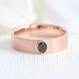 Bezel Oval Black Diamond Ring in Solid Gold Men s Wedding Band Sale