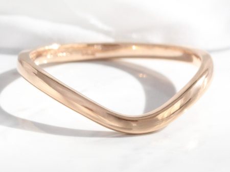 Contour Plain Wedding Band in Solid Gold or Platinum Ring Cheap