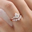 1.93 Ct. Pear Lab Diamond 3 Stone Ring Set w  Large 7 Wedding Band in Stella Setting Online Hot Sale