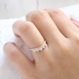 Crown Diamond Wedding Ring in Curved Contour Pave Band Online Hot Sale