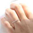 Luxe Diamond Wedding Ring in 4 Prong Half Eternity Band Fashion