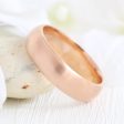 Matte Domed Wedding Band 6mm in Rose Gold Men’s Comfort Fit Ring Cheap