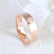 Bezel Set Oval Diamond Ring in Solid Gold Wide Wedding Band Supply