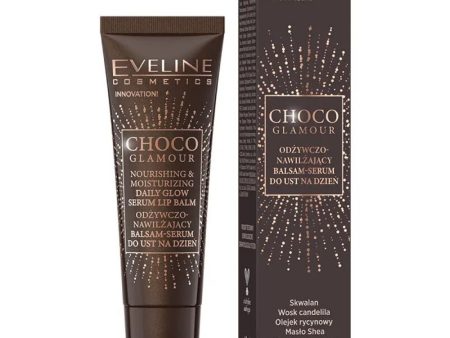 Eveline Cosmetics Choco Glamour Nourishing Daily Glow Serum Lip Balm 12ml Online now