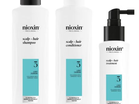 Nioxin System Kit 3 Hair Thickening Kit for Coloured Hair with Light Thinning Online Hot Sale