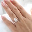 2.10 Ctw Pear Diamond Ring Set w  Lab Diamond and Crown Wedding Band Online Hot Sale