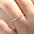 Luxe Diamond Wedding Ring in 4 Prong Half Eternity Band Fashion