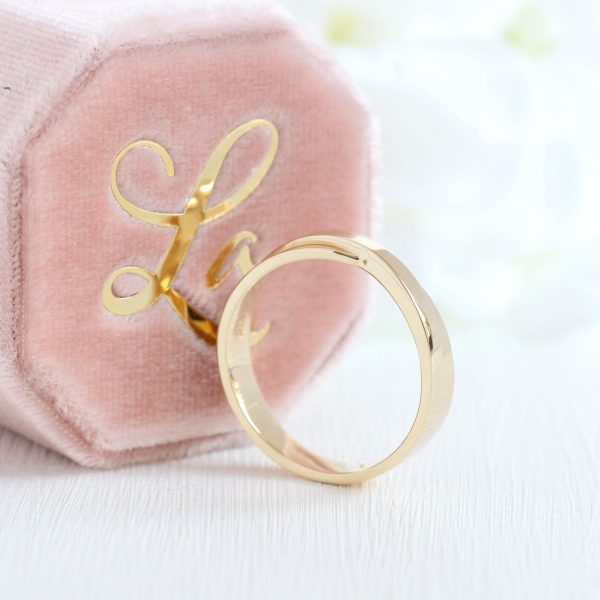 Infinity Knot Wedding Ring 4mm in 14k Yellow Gold Plain Band Sale