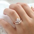 1.93 Ct. Pear Lab Diamond 3 Stone Ring Set w  Large 7 Wedding Band in Stella Setting Online Hot Sale