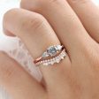 1.00 Ct Salt and Pepper Diamond Ring in 14k Rose Gold Low Set 3 Stone Ring Size 6.5 Online now