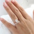 1.71 Ct Oval Halo Diamond Ring Set w  Lab Diamond and Crown Wedding Band Fashion