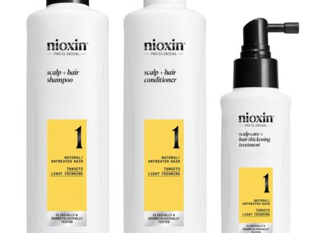 Nioxin System Kit 1 Hair Thickening Kit for Natural Hair with Light Thinning Online Hot Sale