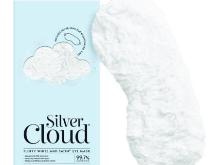 Silver Cloud Fluffy Sleep Mask White Online Sale