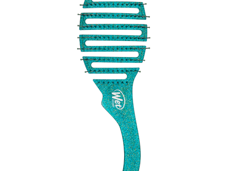 Wet Brush Shower Detangler Brush Glitter Teal Fashion