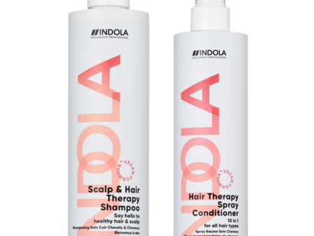 Indola Scalp & Hair Therapy Shampoo & Spray Conditioner Twin 2 x 300ml For Cheap